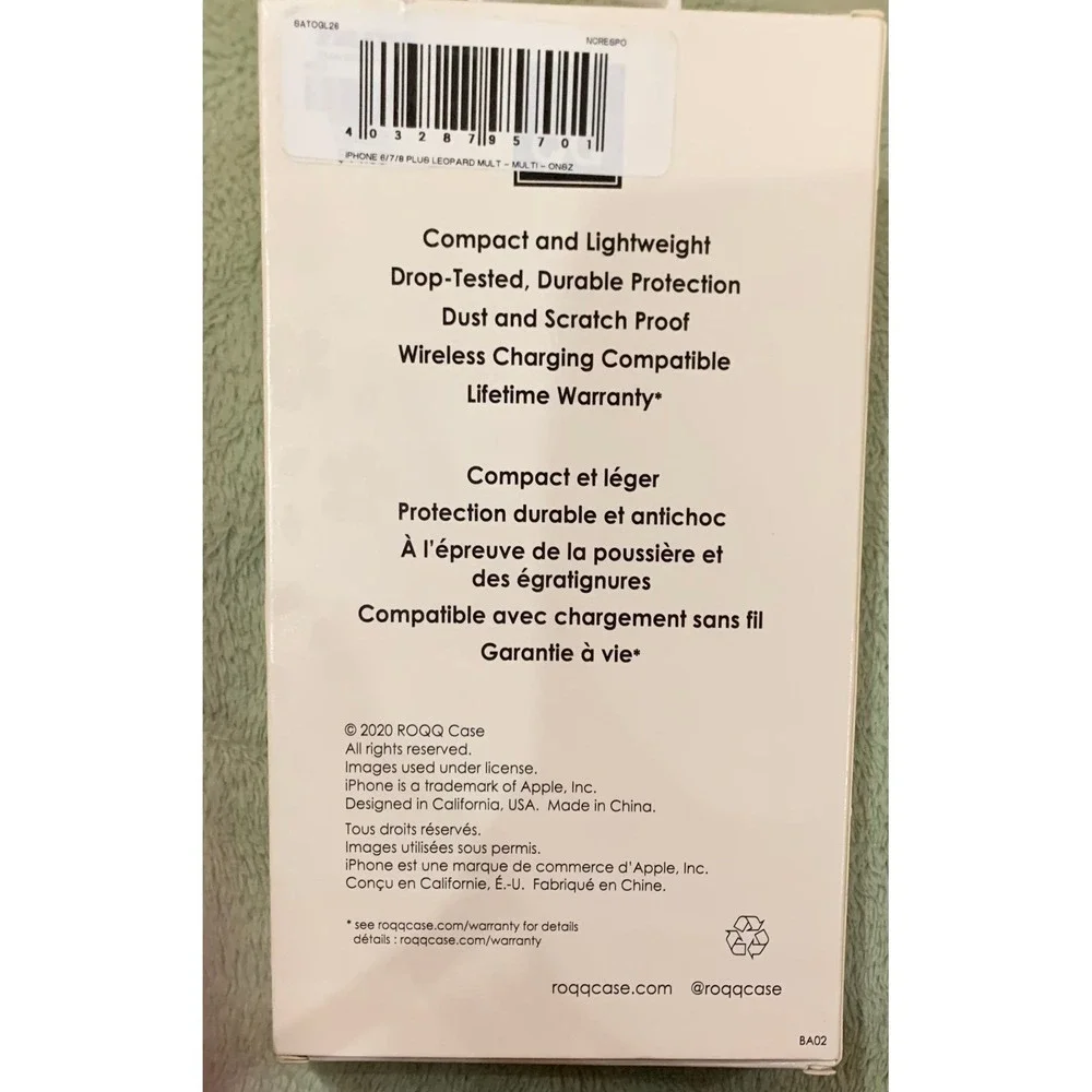 ROQQ Candy Leopard iPhone 6/6S/7/8 Plus Case New in Box